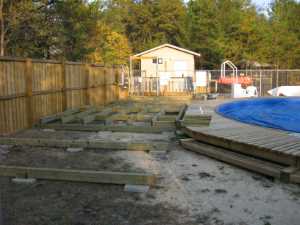 Naturist Legacy History: Gallery 35/06...Work begins on the new sun deck