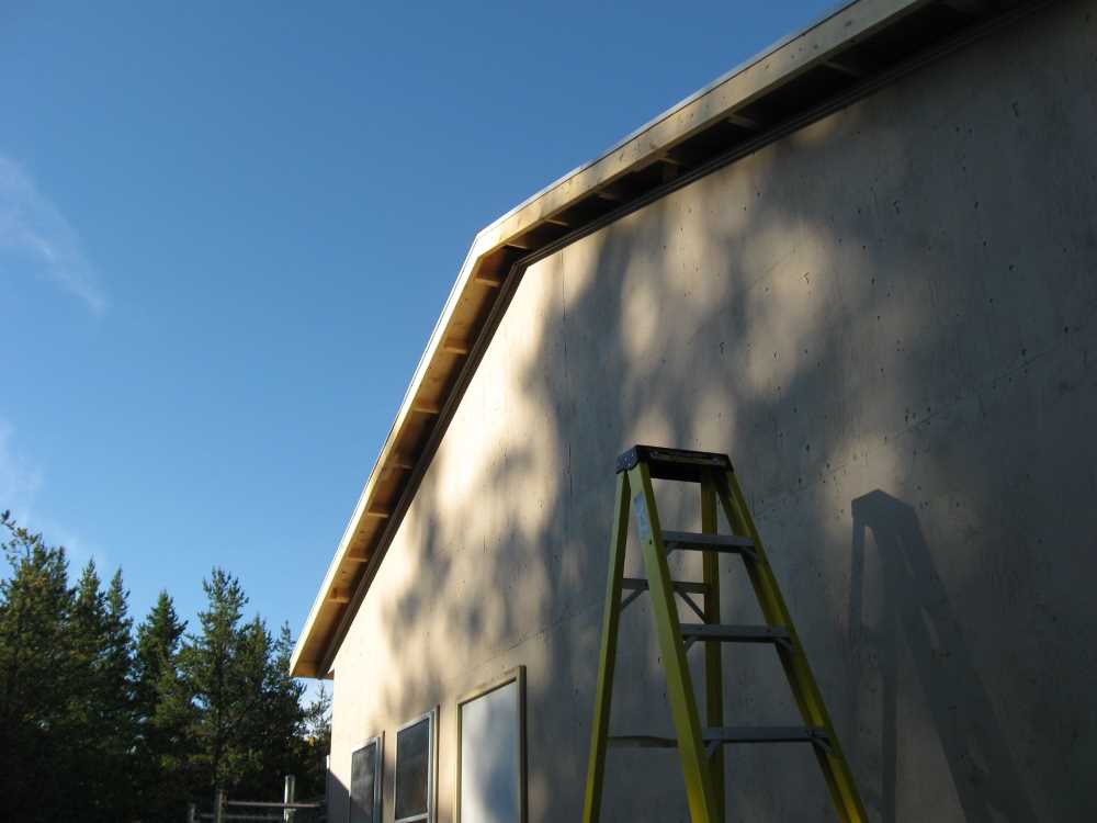 Naturist Legacy History: Gallery 44/09...Doors, windows, soffit installed