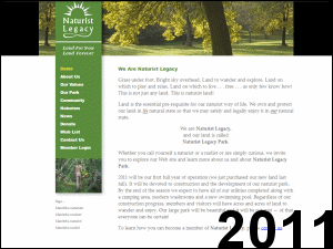 Naturist Legacy History: Their website in 2011
