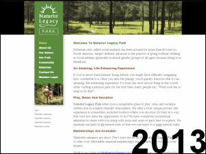 Naturist Legacy History: Their website in 2013