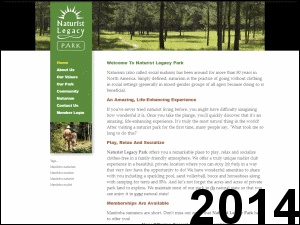 Naturist Legacy History: Their website in 2014
