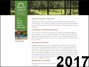 Naturist Legacy History: Their website in 2017