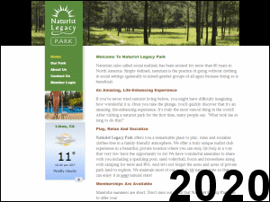 Naturist Legacy History: Their website in 2020