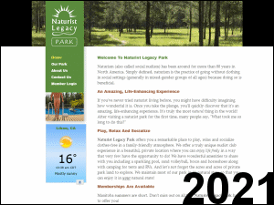 Naturist Legacy History: Their website in 2021