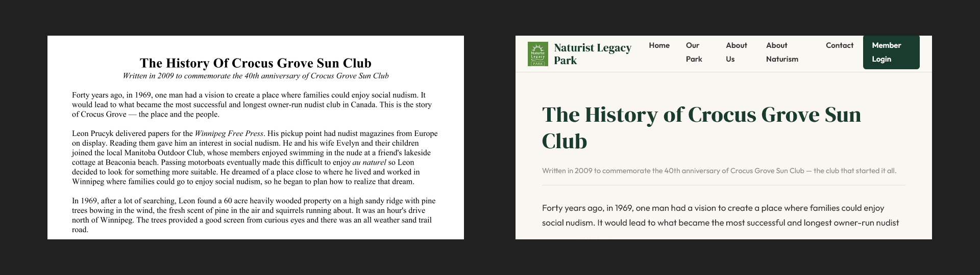 The History of Crocus Grove Sun Club ... 2010, 2026