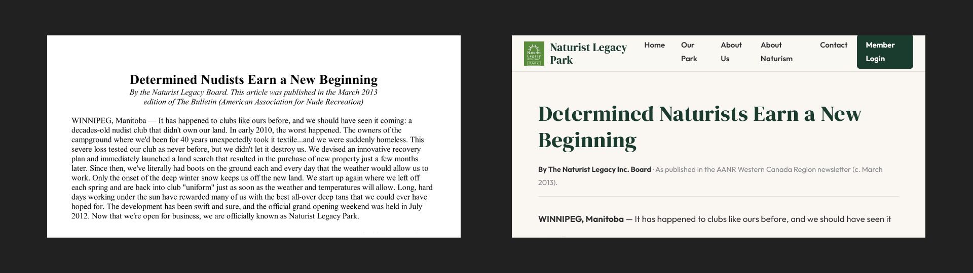 Determined Nudists Earn a New Beginning ... 2013, 2026