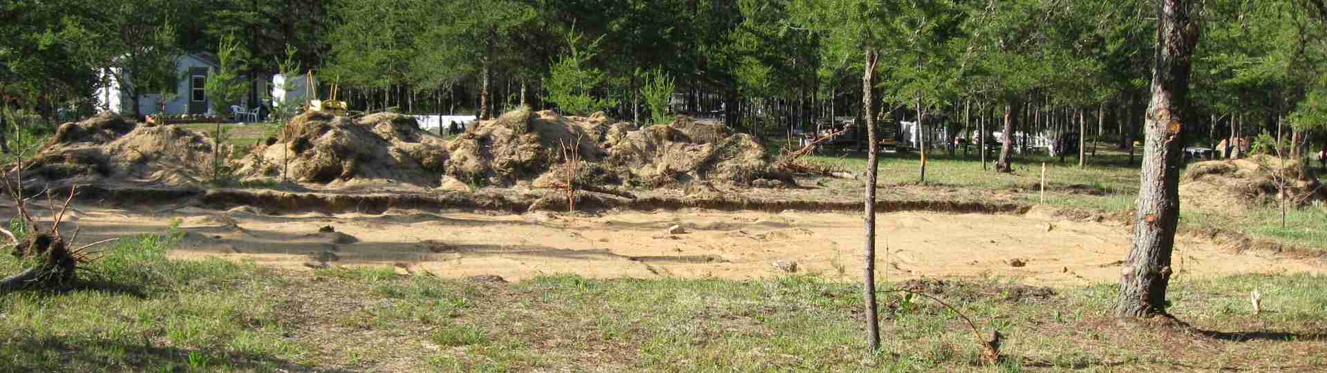 Excavation for the volleyball court ... 2011