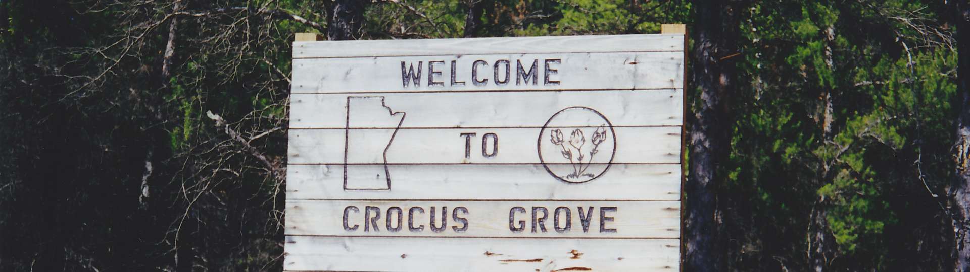 A historical Crocus Grove Sun Club sign