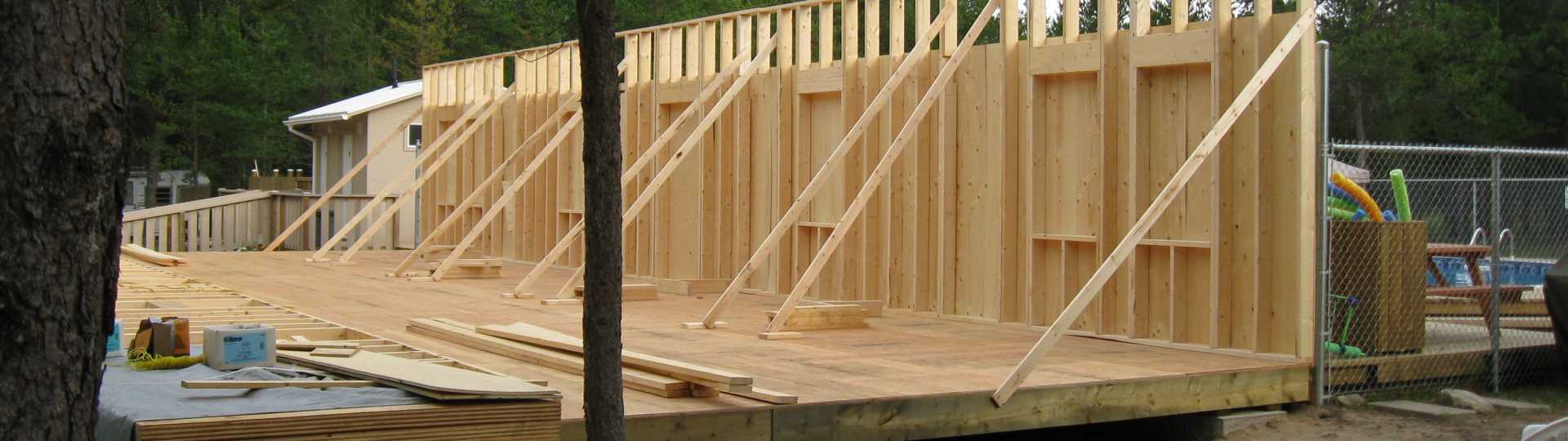 The clubhouse under construction ... 2013