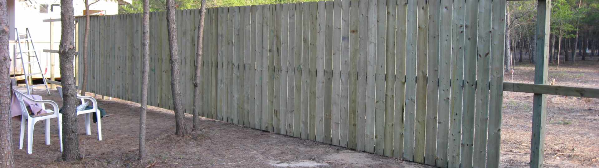 Pool fence under construction ... 2012