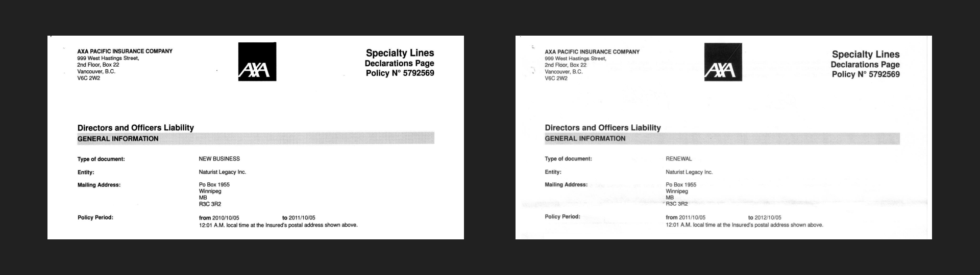 Directors and Officers Insurance ... 2010-2011