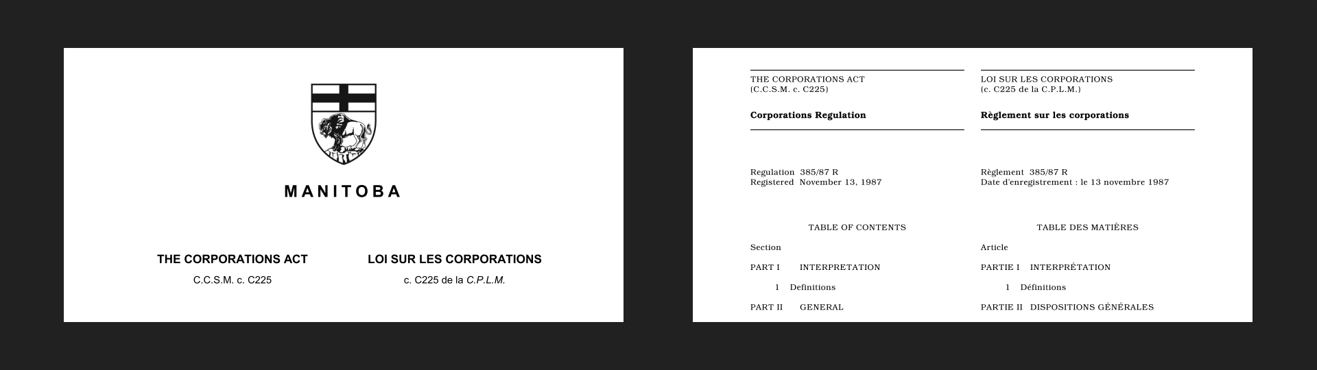 Corporations Act, Corporations Regulation