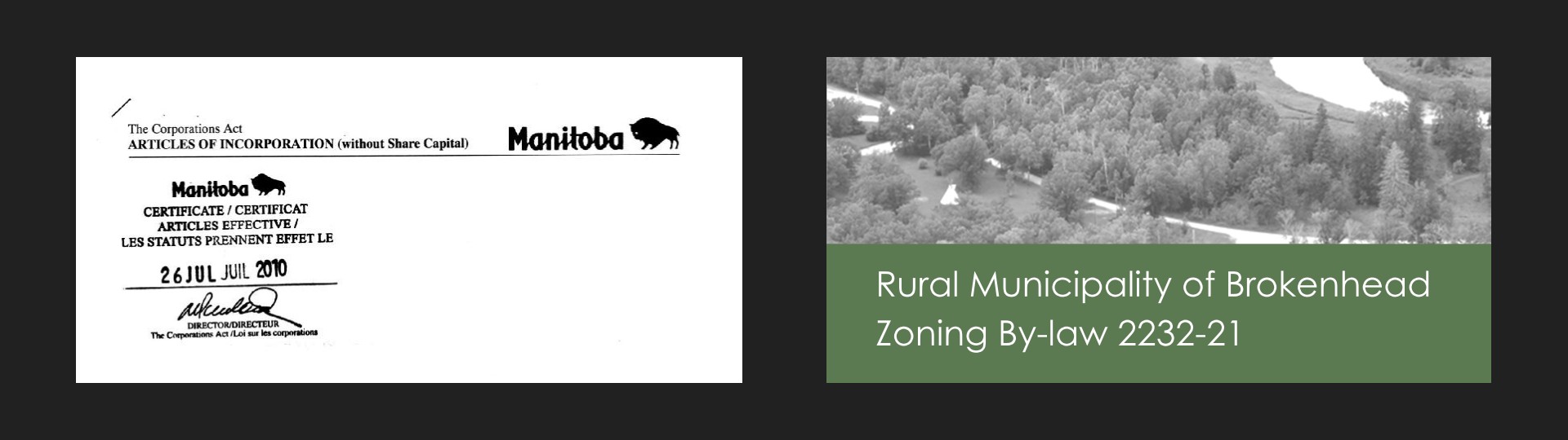 Articles of Incorporation, Zoning By-law