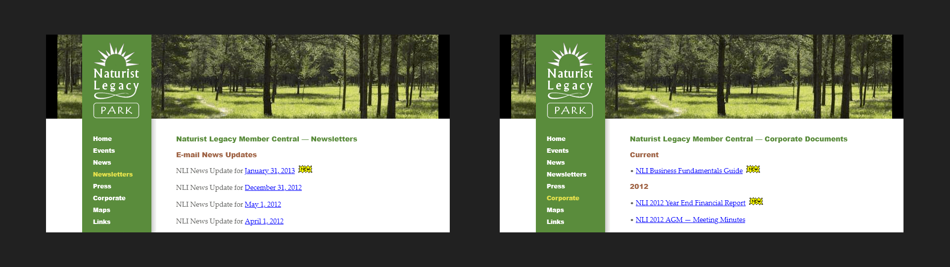 Naturist Legacy website (members) ... 2013