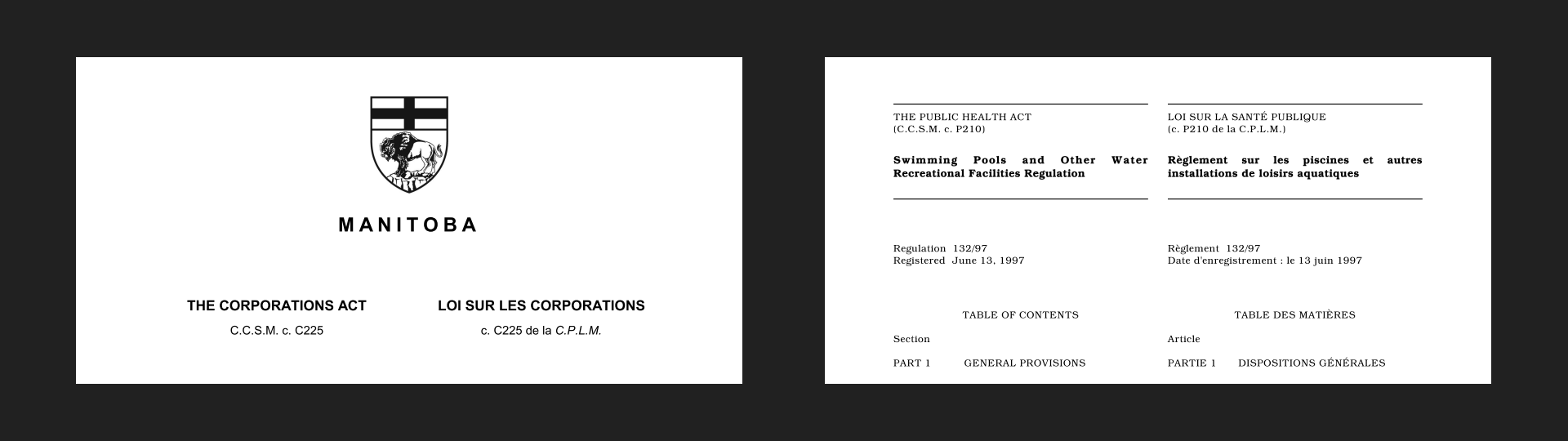 Corporations Act, Swimming Pools Regulation