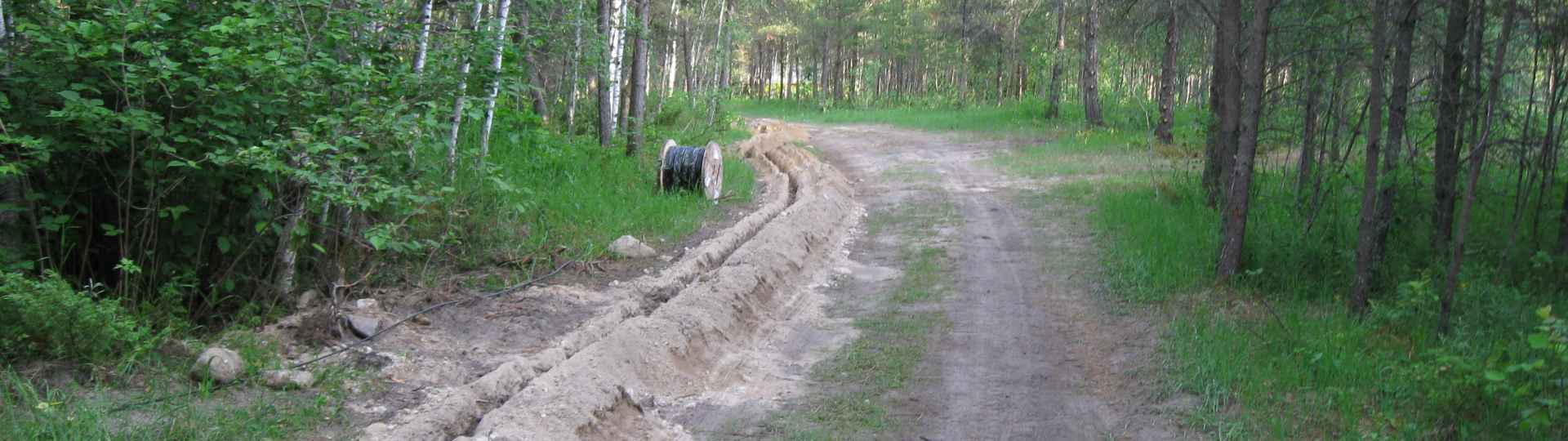 Trenching in the new phone line ... 2011