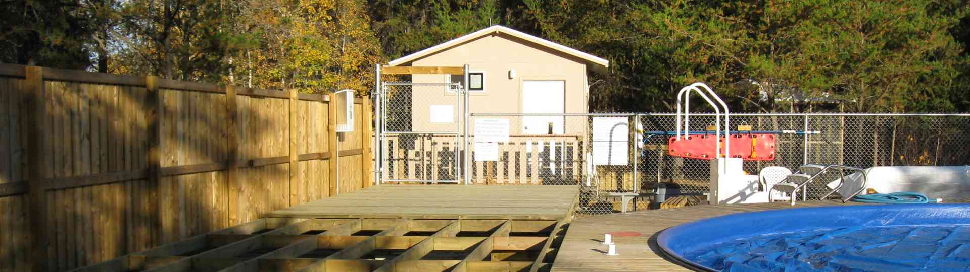 Work begins on the new sun deck ... 2012
