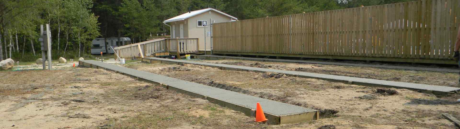 Strip footings are formed and poured ... 2013